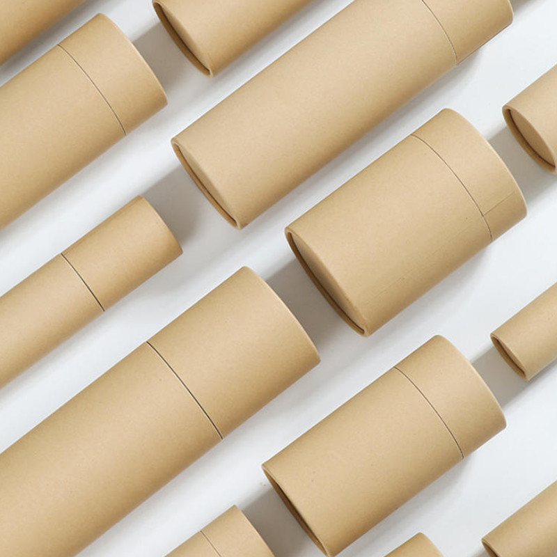 Kraft Paper Box - 1 個エッセンシャルオイルボトルチューブ包装箱クラフト板紙チューブラウンドクラフト紙容器鉛筆茶筒コーヒー用