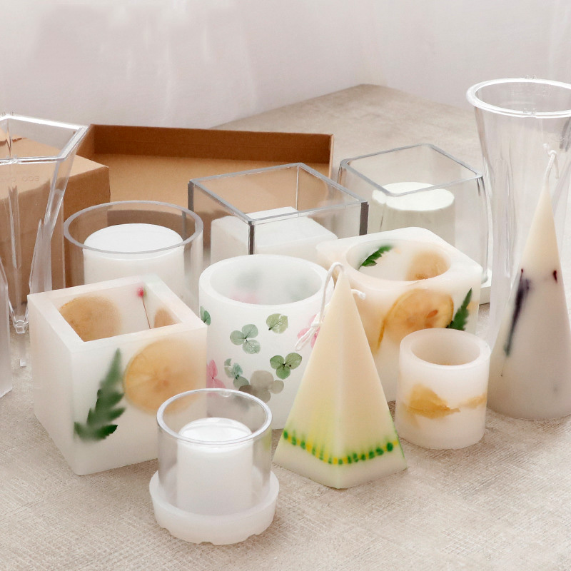 Candle Vessel Supplies - 防風キャンドルカップアクリル金型、内燃カップワックスバーナー容器金型、キャンドル製作用品用キャンドル金型