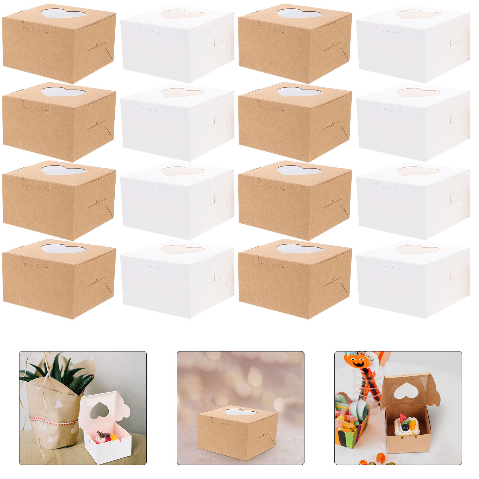40個入り卵黄ペストリーケーキボックス、クリエイティブな紙製 - Kraft Paper Box のレビューと価格