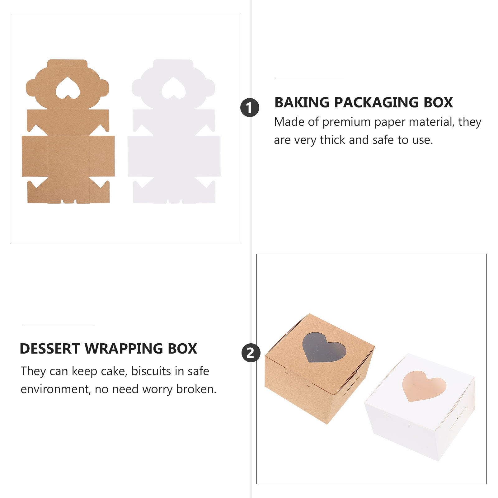 40個入り卵黄ペストリーケーキボックス、クリエイティブな紙製 - Kraft Paper Box のレビューと価格