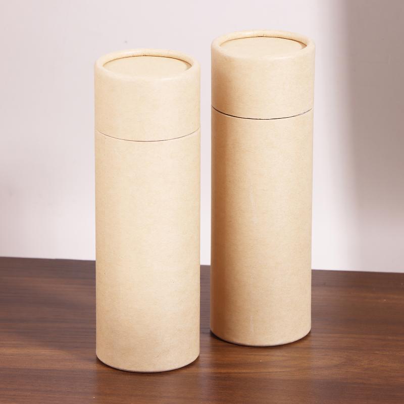 クラフト紙管容器リサイクル可能な丸い板紙箱茶葉・鉛筆収納エコ - Kraft Paper Box のレビューと価格