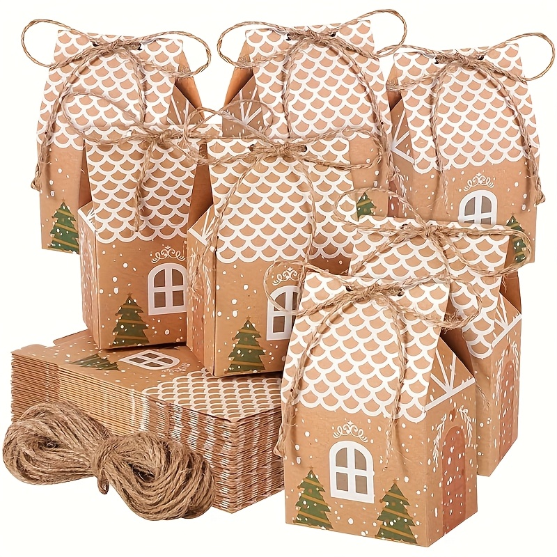 10/20個入りミニクラフト紙ギフトボックス、ジンジャーブレ - Kraft Paper Box のレビューと価格