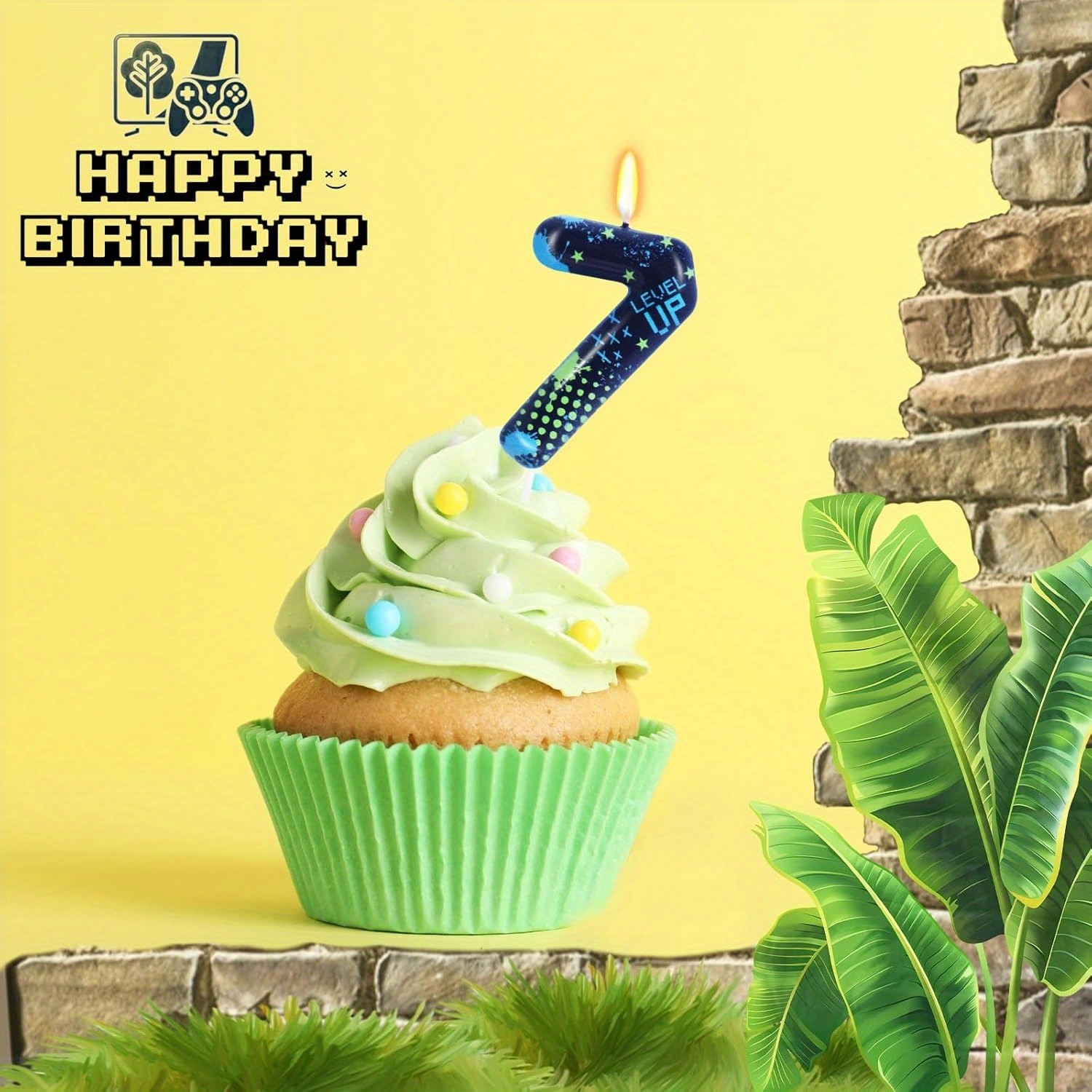 青いゲームボーイ 0-9 数字の誕生日キャンドル、ビデオゲー - Candle Supplies Usa のレビューと価格