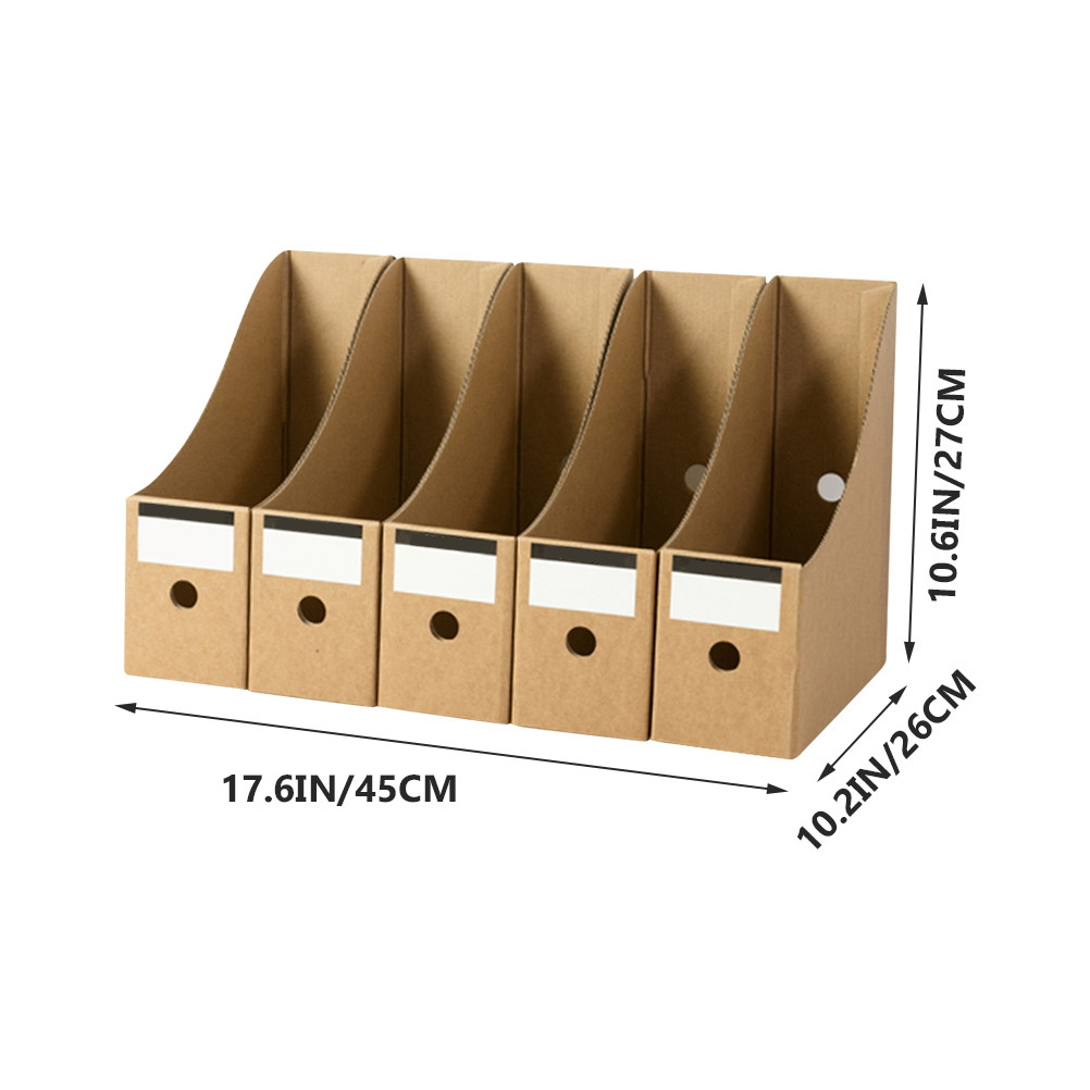 10個入りクラフト紙ファイル収納ボックス、マガジンホルダーデ - Kraft Paper Box のレビューと価格