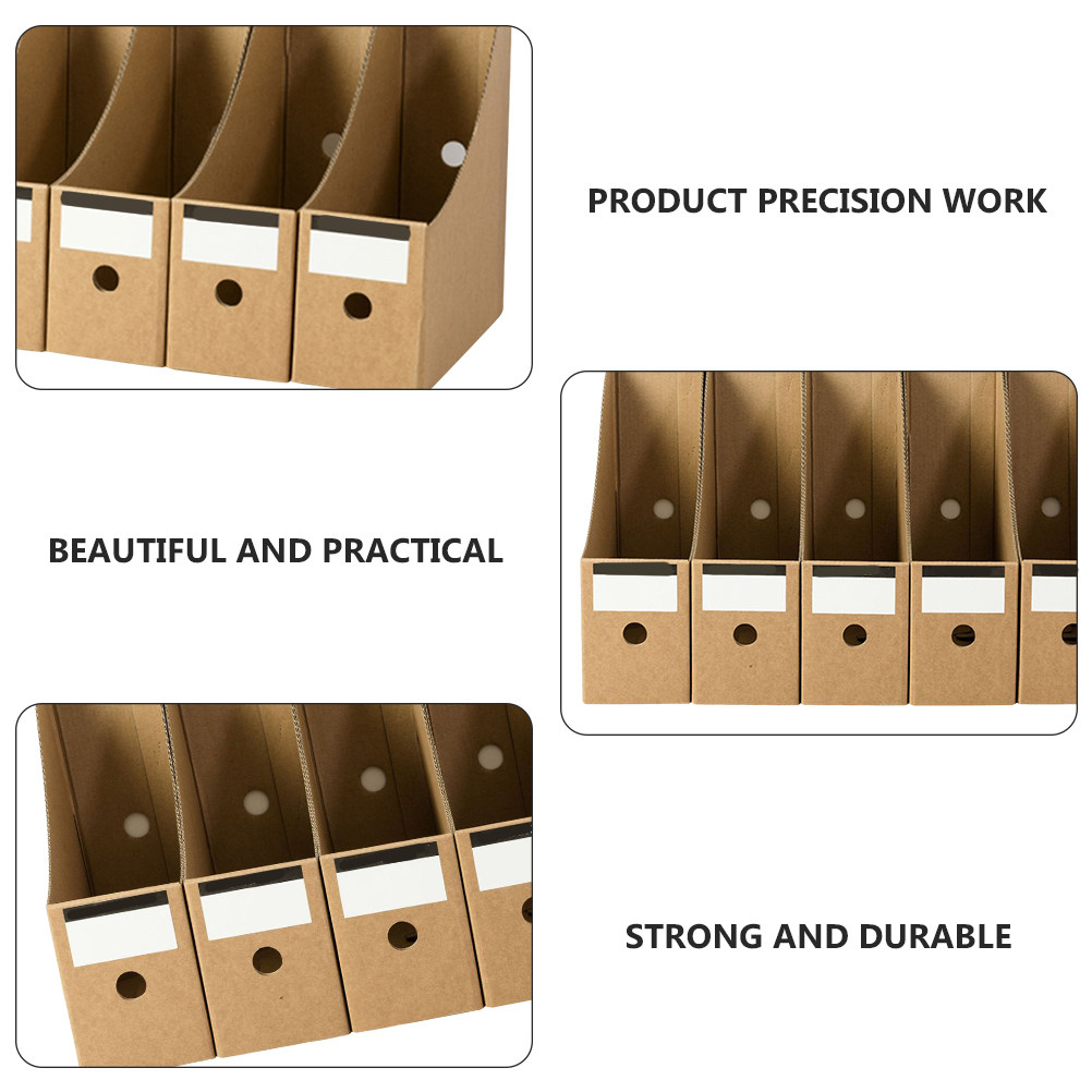 10個入りクラフト紙ファイル収納ボックス、マガジンホルダーデ - Kraft Paper Box のレビューと価格