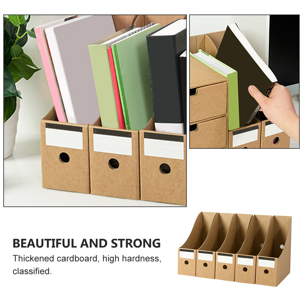 10個入りクラフト紙ファイル収納ボックス、マガジンホルダーデ - Kraft Paper Box のレビューと価格