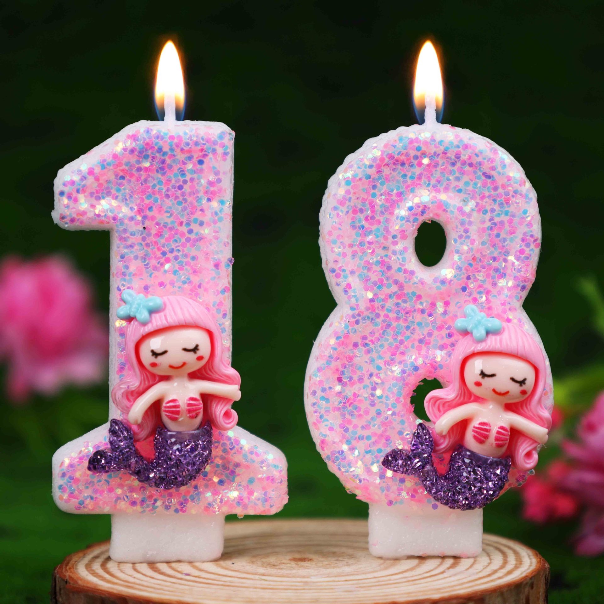 クリエイティブなピンクの人魚0-9数字バースデーキャンドル  - Candle Supplies Usa のレビューと価格