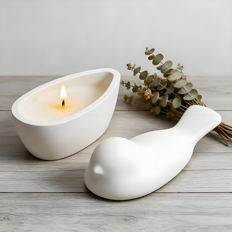 クリエイティブ鳥の形のキャンドルジャー用シリコンモールド D - Candle Vessel Supplies のレビューと価格