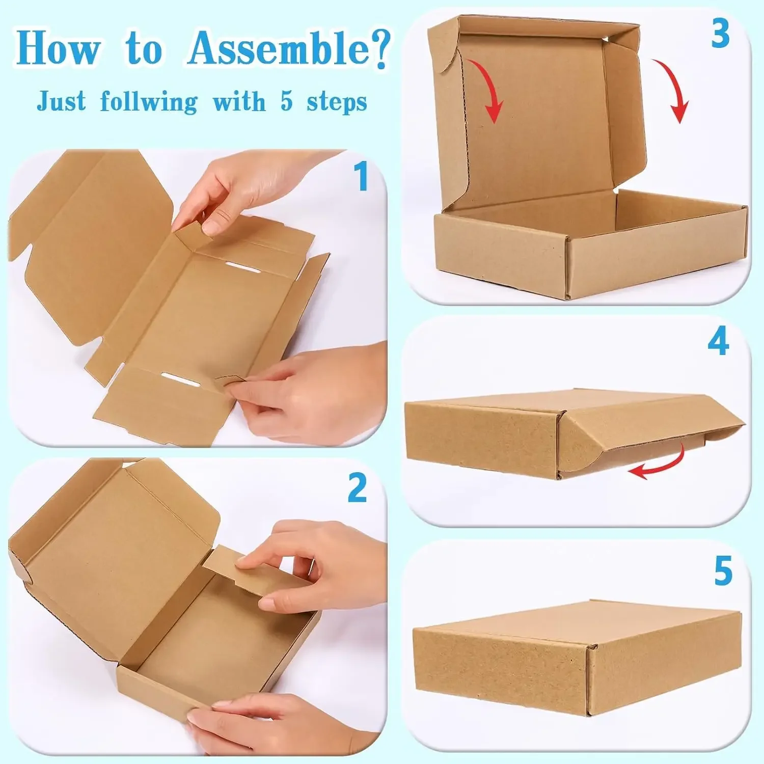 10/20個入り段ボール箱、茶色の段ボール配送箱、段ボール箱 - Kraft Paper Box のレビューと価格