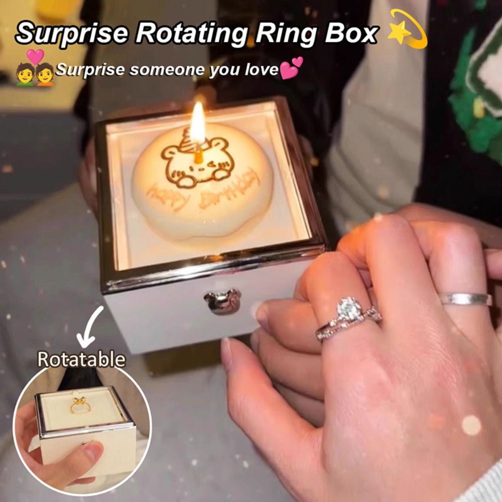自動反転クマフリップリングボックス回転デザインライトキャンド - Candle Surprise のレビューと価格