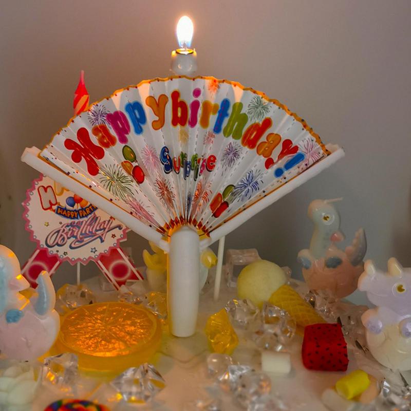ファン型バナー付きハッピーバースデーキャンドル、サプライズキ - Candle Surprise のレビューと価格