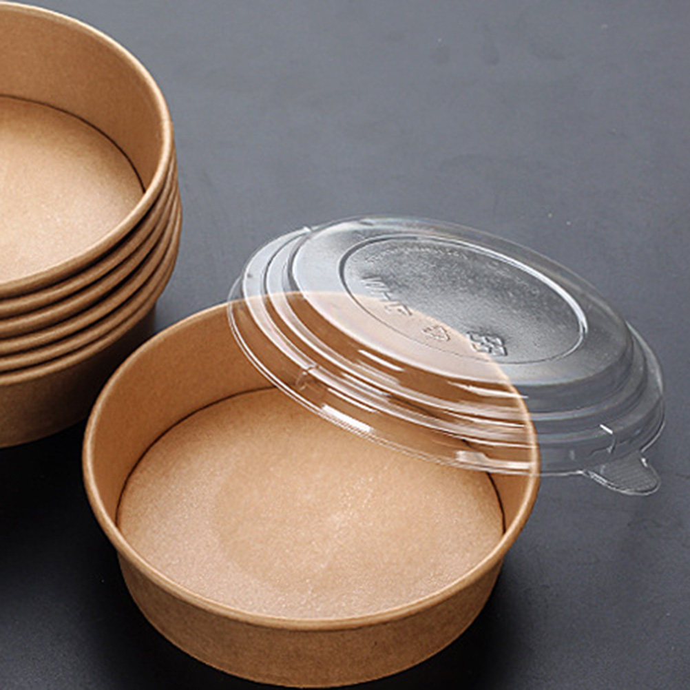 20個入りクラフト紙ボウル、漏れ防止使い捨てサラダボウル、食 - Kraft Paper Box のレビューと価格