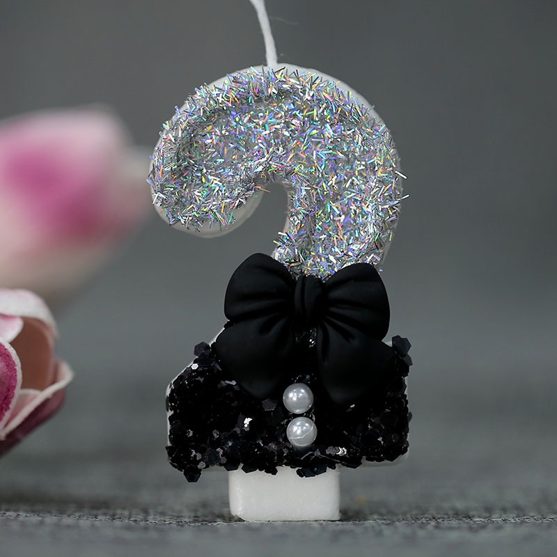 ミッドナイトボウ＆パール 0-9 数字の誕生日キャンドル ケ - Candle Supplies Usa のレビューと価格
