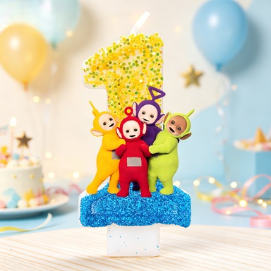 テレタビーズをテーマにしたワックス製誕生日キャンドル、4色の - Candle Surprise のレビューと価格